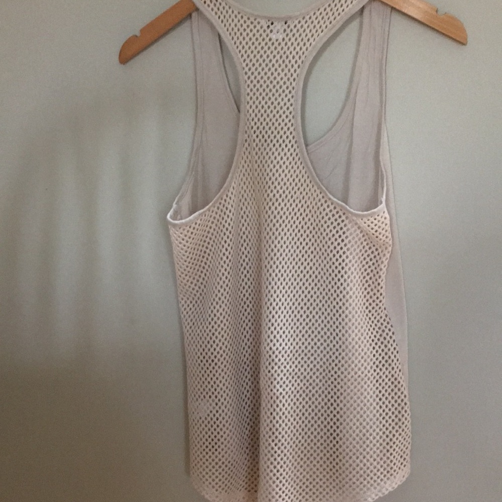 Express crotchet mesh back racer tank
